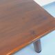 Brutalist rectangular dining table by Georges Robert in pine wood.