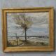 Scandinavian modern painting, 1929, Oil on board.