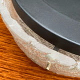 Vintage 1980s Round Molded Glass Ice Cube Wall Sconce