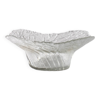 Mid-Century Finnish Glass Bowl: Lasisepät Mäntsälä 'Forest' Design / 1970s