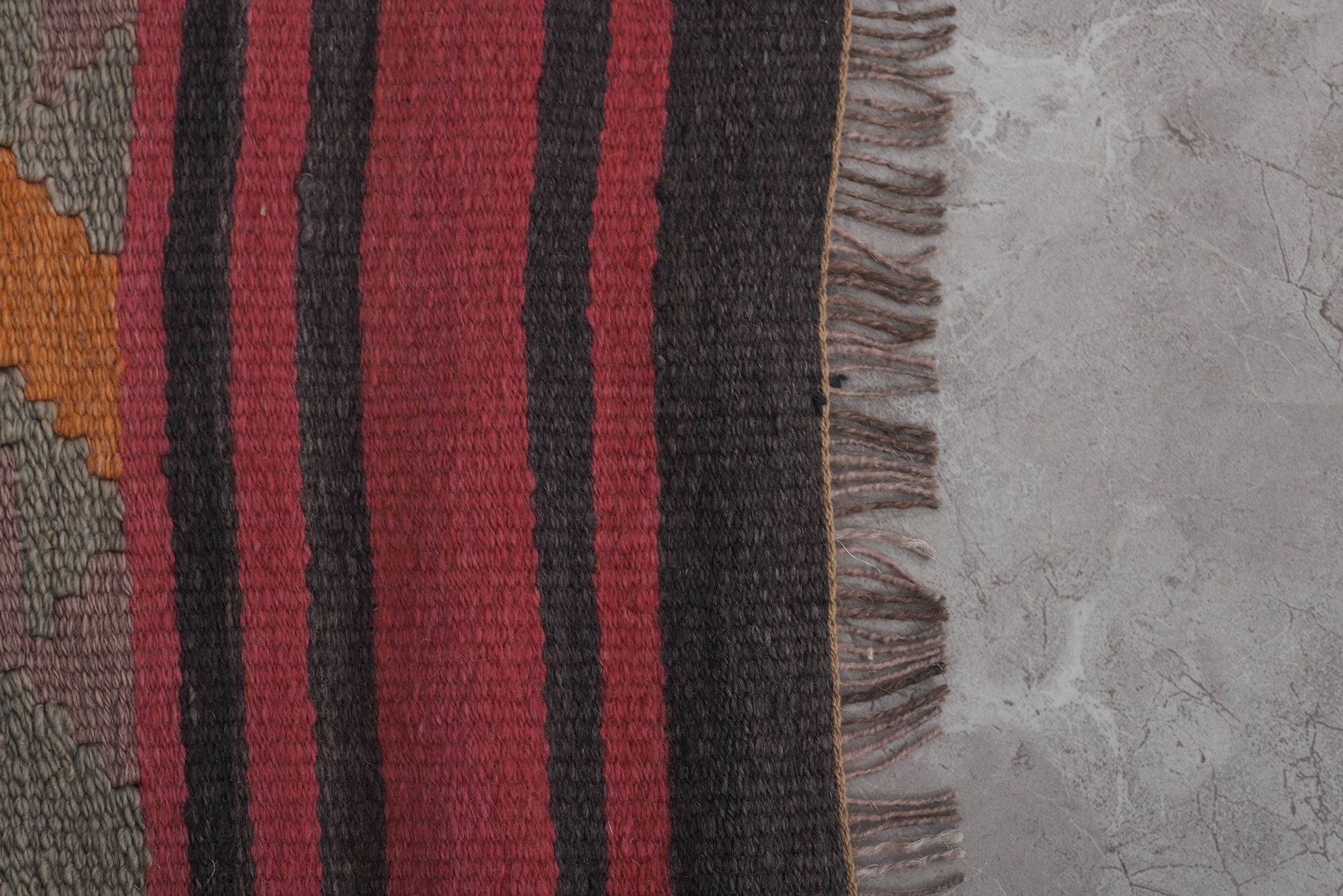 Tapis vintage turc de oushak tissé à la main 77x387 cm