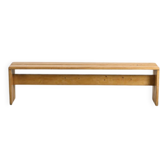 Solid pine bench, Les Arcs, circa 1973