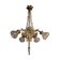 Italian Liberty Bronze Chandelier, 1940s
