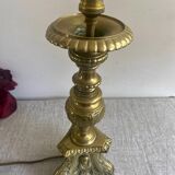 Bronze candlestick lamp base