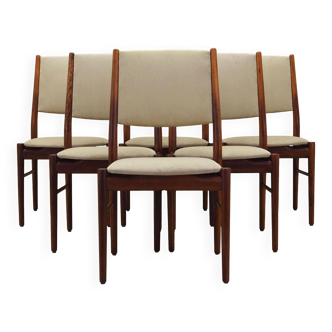 Set of six mahogany chairs, Danish design, 1970s, manufacturer: Skovby Møbelfabrik