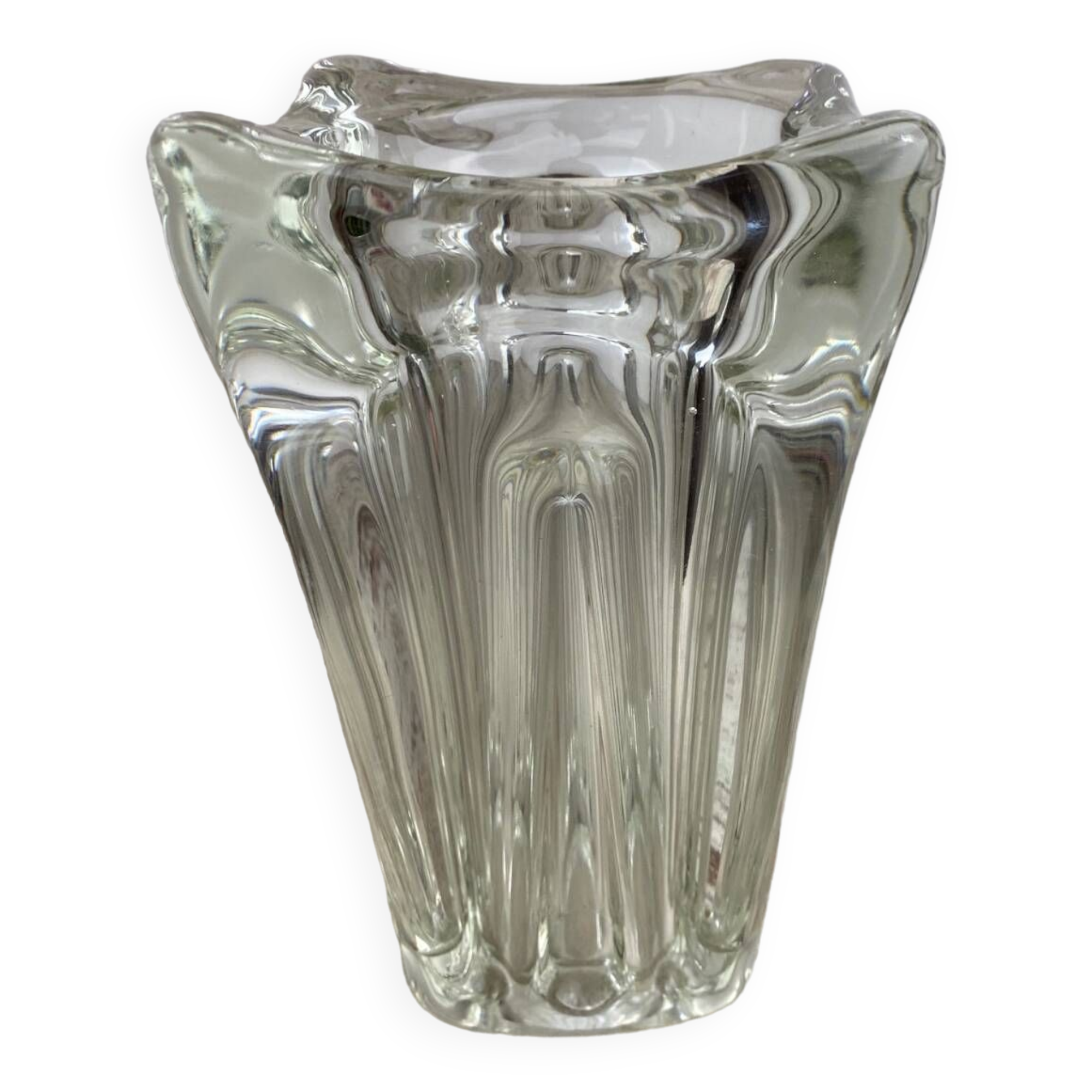 Molded glass vase