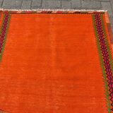 4x6 orange kilim rug, rug for kitchen, Anatolian rug, Kelim carpet