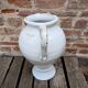 White glazed stoneware jar / pottery