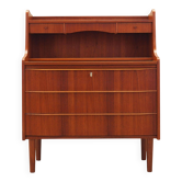 Secrétaire en teck, design danois, années 1970, production : Danemark