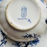 Two Gien earthenware chocolate cups
