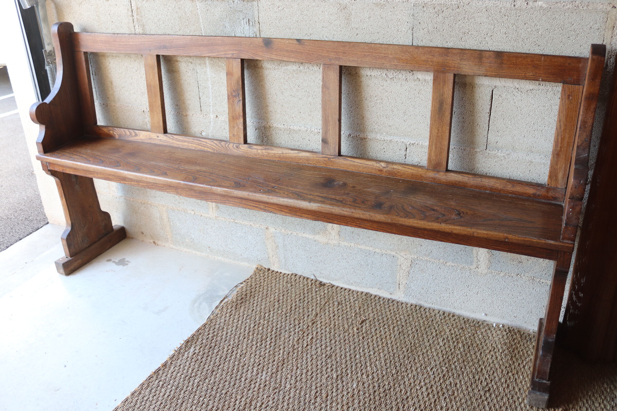 Oak church bench