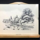 Drawing under glass