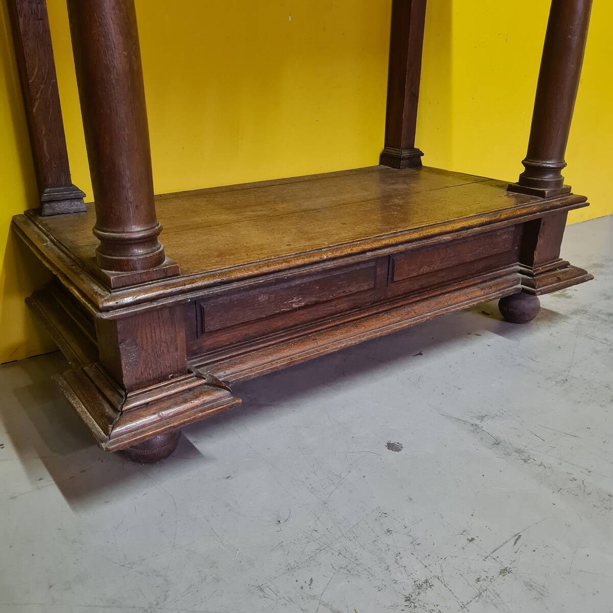 Antique French Oak Table Cabinet, Partly 18th Century