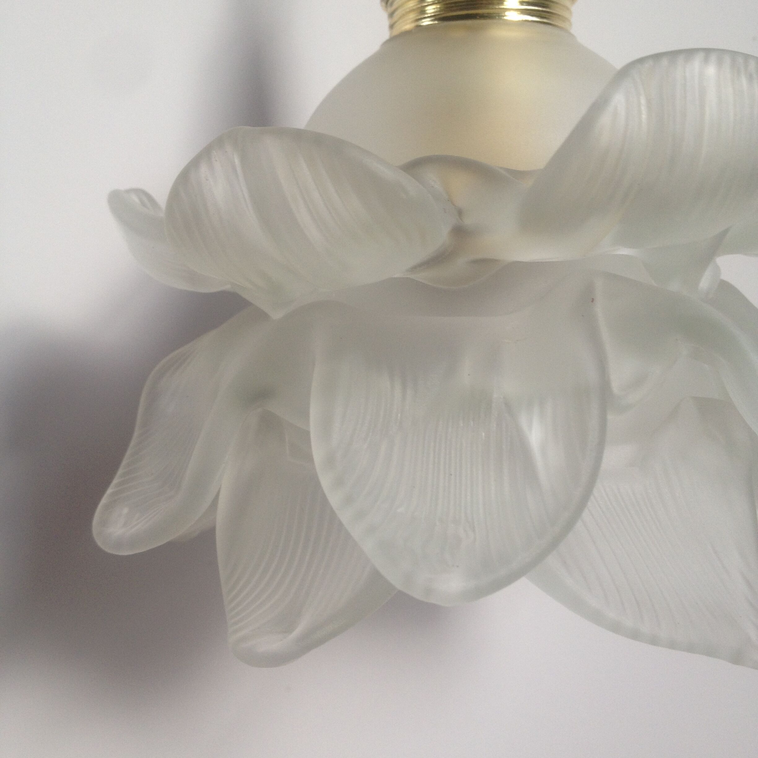 Pink glass hand lamp