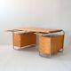 Bureau scandinave en bouleau et acier par Mücke & Melder, années 1930