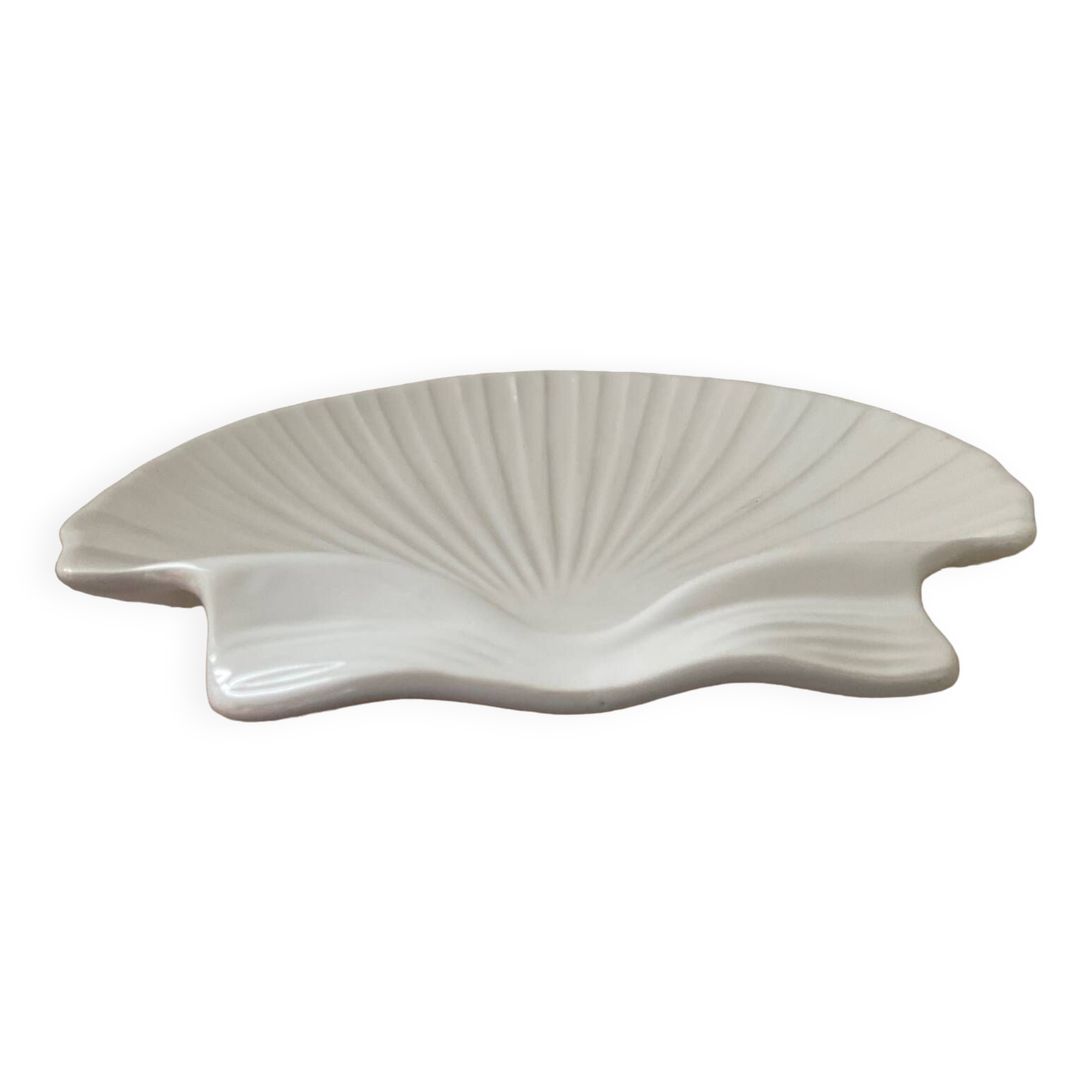 Large enameled ceramic shell pocket 35cm