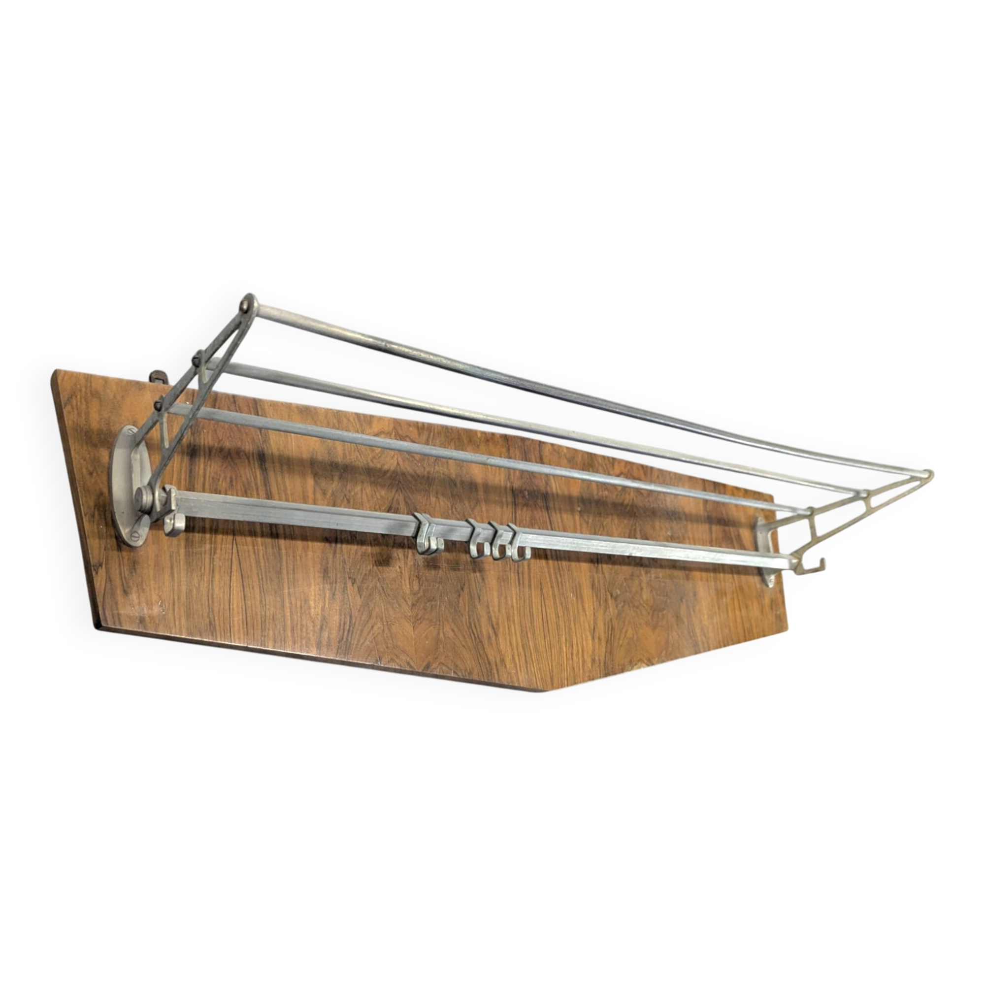 Railway style coat rack