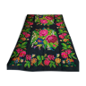 Tapis floral roumain avec de roses roses faites à la main en laine Tapis bohème