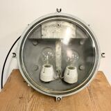 Grey Industrial Cast Aluminium Wall or Ceiling Light from Elektrosvit, 1970s