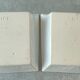 Two asymmetrical square gratin dishes BCI numbered, Made in France