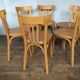 Ensemble de 6 chaises Baumann bistrot en bois clair