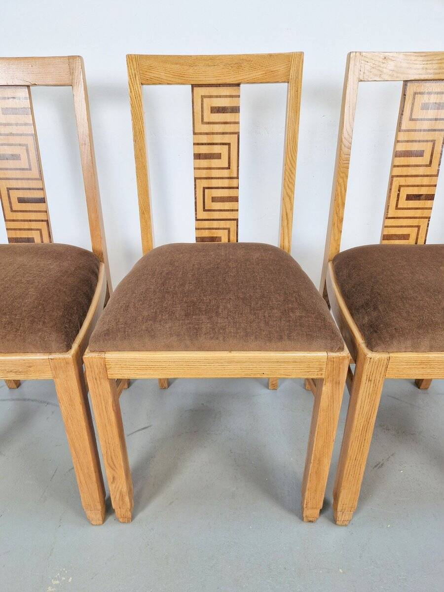 Arts and Crafts Dining Chairs, 1930s, Set of 4