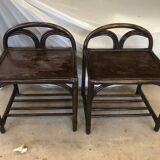 Pair of Maugrion rattan bedside tables