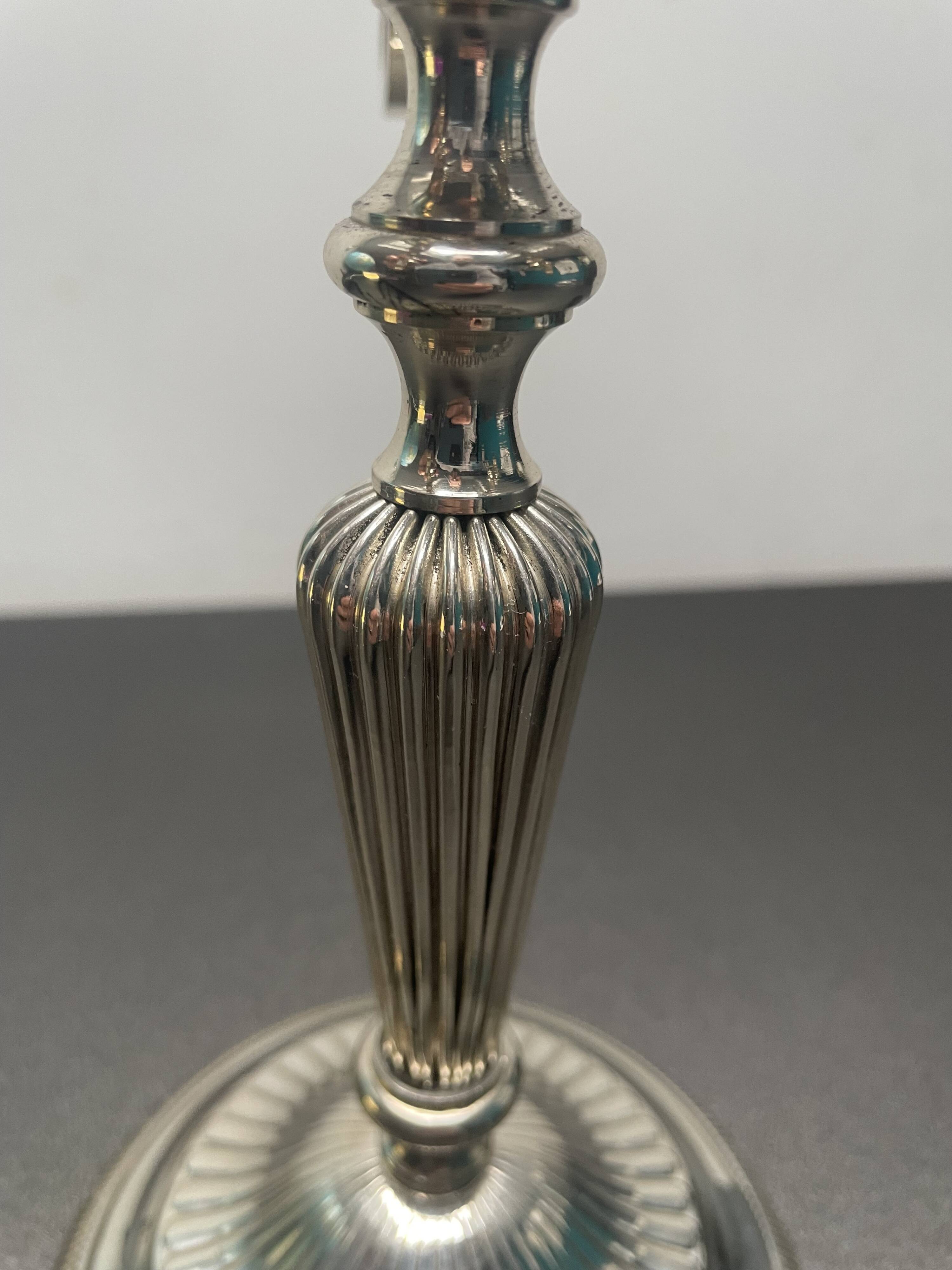 Pair of candlesticks, 12 gram silver plating, Fabiora, Paris, luxury