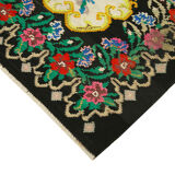 Handmade Vintage Moldovan Black Kilim 181 cm