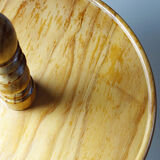 Large wooden pine cheese display stand, handcrafted, vintage 70s-80s.