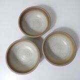 3 vintage stoneware bowls