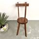 Brutalist chair in solid oak, 1900