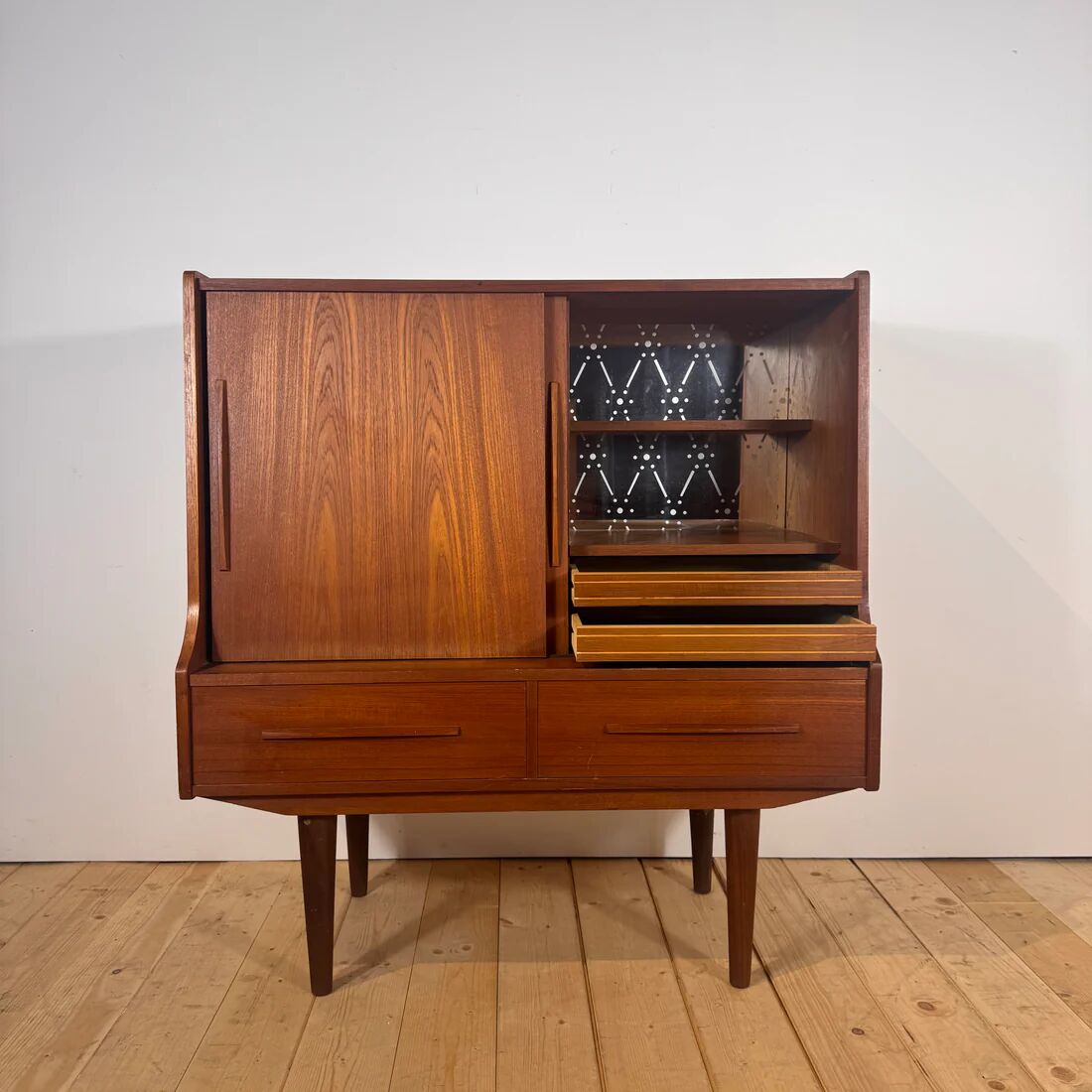 Danish teak bar cabinet, 1960s