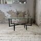 60s glass coffee table