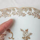 Lot of 4 flat plates Limoges FD Chauvigny golden white rose pattern
