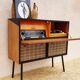 Vintage hifi radio cabinet the voice of his master