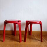 Pair of Stamp stools by Henry Massonnet, circa 1970.