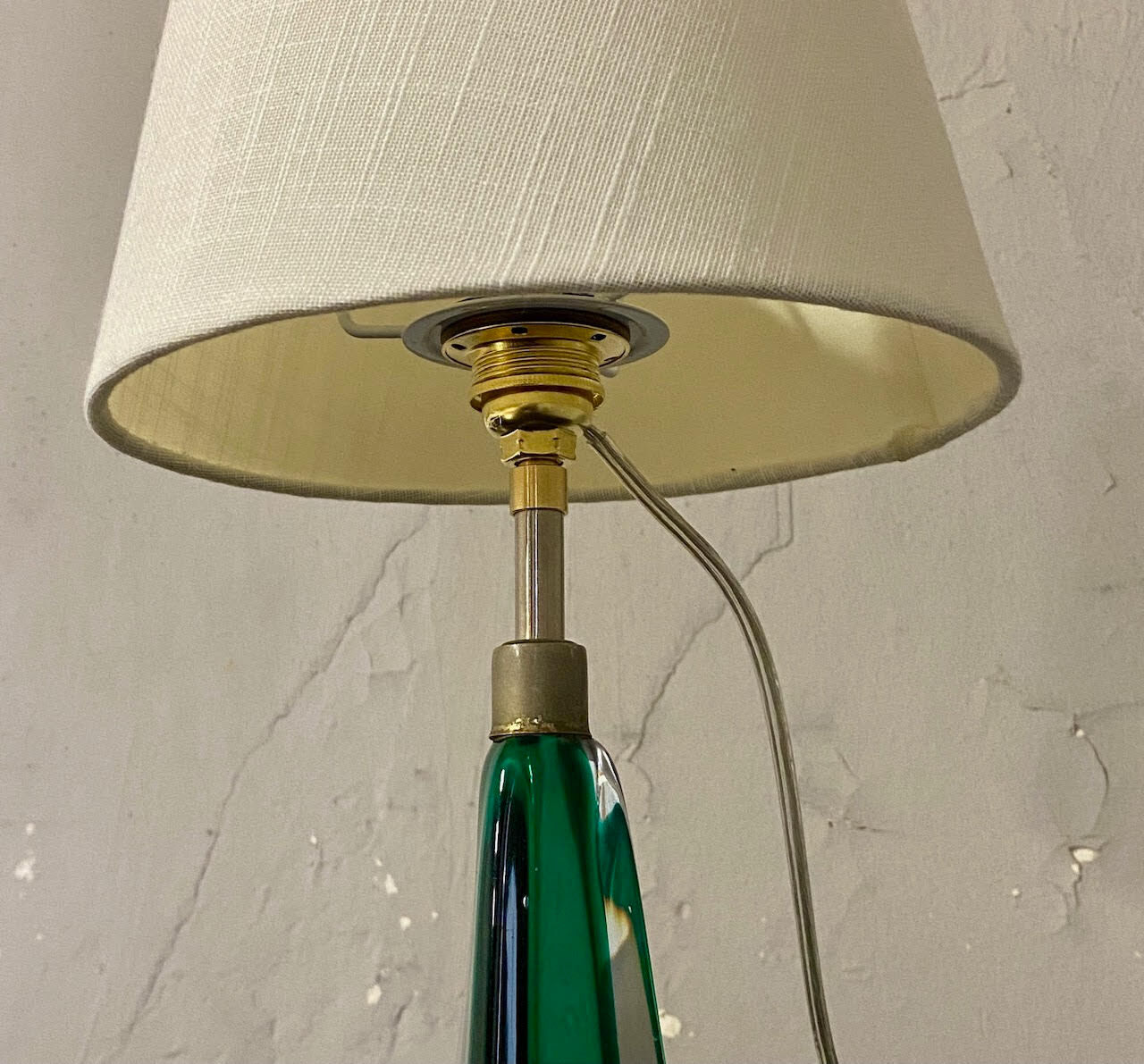 Green Murano lamp in 1960