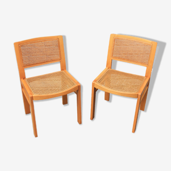 Pair of Baumann cannes chairs