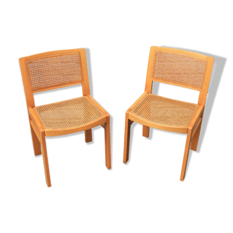 Pair of Baumann cannes chairs