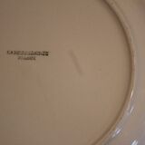 Assiette plate-Faïencerie de Sarreguemines-Liseré jaune d'or