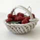 Italian ceramic cherry basket signed Bassano – Vintage