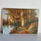Oil on Panel B. RABEL Autumn Landscape