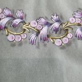 Art Deco Gouache 1930 – Framed Floral Necklace Prototype 23×28 cm