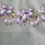 Art Deco Gouache 1930 – Framed Floral Necklace Prototype 23×28 cm