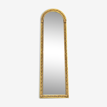 Midcentury gold dress mirror 130 cm