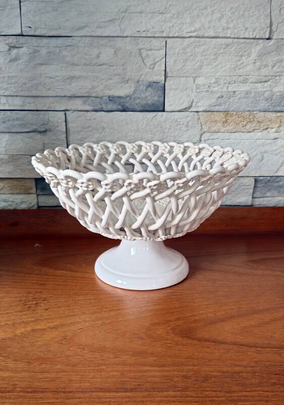 Openwork ceramic vase — Maison Pichon, Uzès (signed)