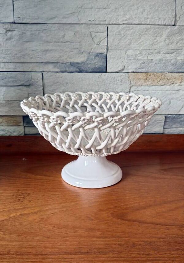 Vase ajouré en céramique tressée — Maison Pichon, Uzès (signé)