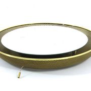 Vintage gold mirror by Mathieu Mategot for Artimeta from the 1950s with light.