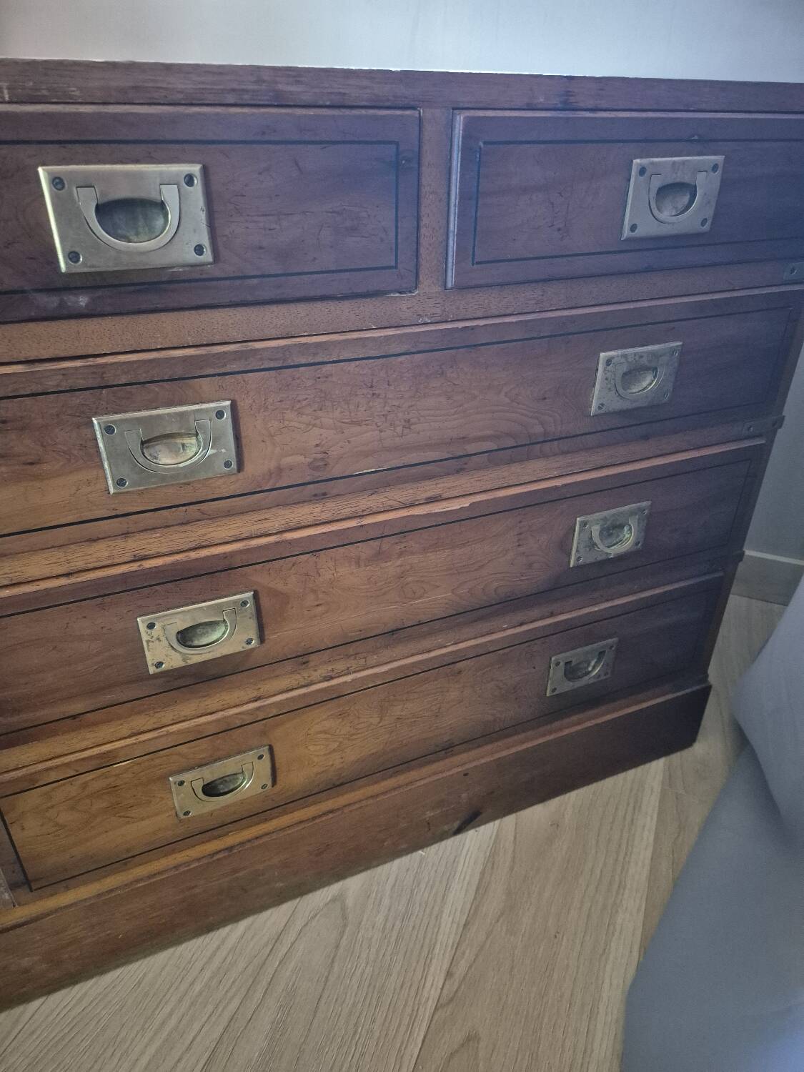 English marine chest of drawers